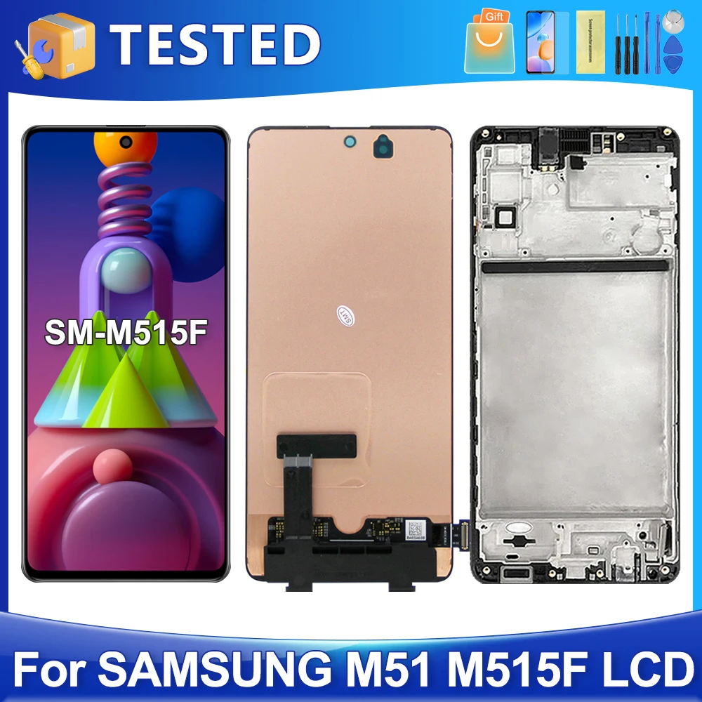 6.7 \'\'M51 Para Samsung Para M515 M515F M515F/DSN Display LCD Touch Screen Digitador Assembléia Substituição
