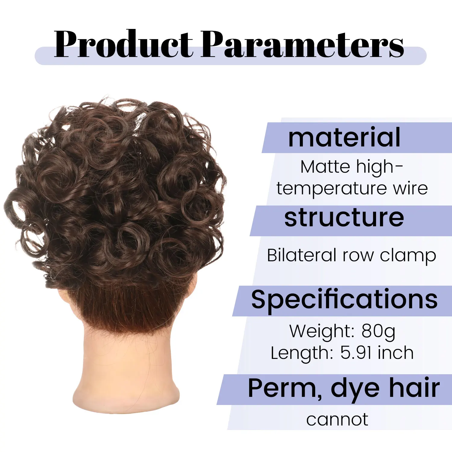 Synthetic Scrunchie Chignon Hairpiece Curly Dish Hair Bun Extension with Combs Messy Bun Hair Piece for Women Girls