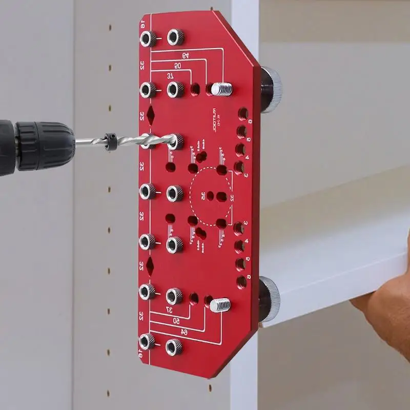 Cabinet Hole Drilling Template Door Positioning Tool Clamp Cabinet Drill Guide For Professionals Beginners House Woodworking