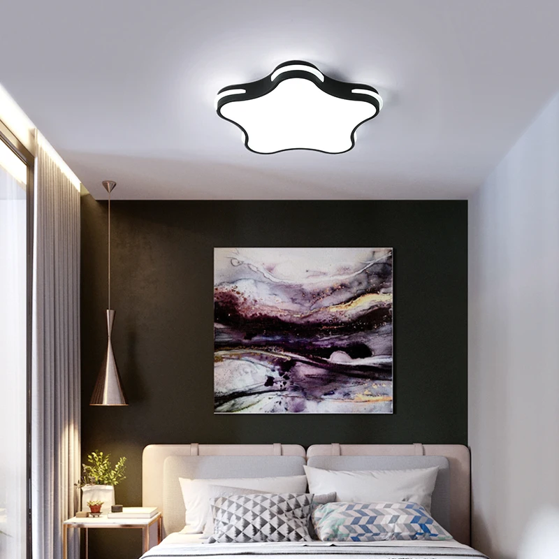 Moderne Paneel Led Plafondverlichting Armaturen Voor Woonkamer Slaapkamer Binnenverlichting Klaver Ster Armaturen Verlichting Lustres