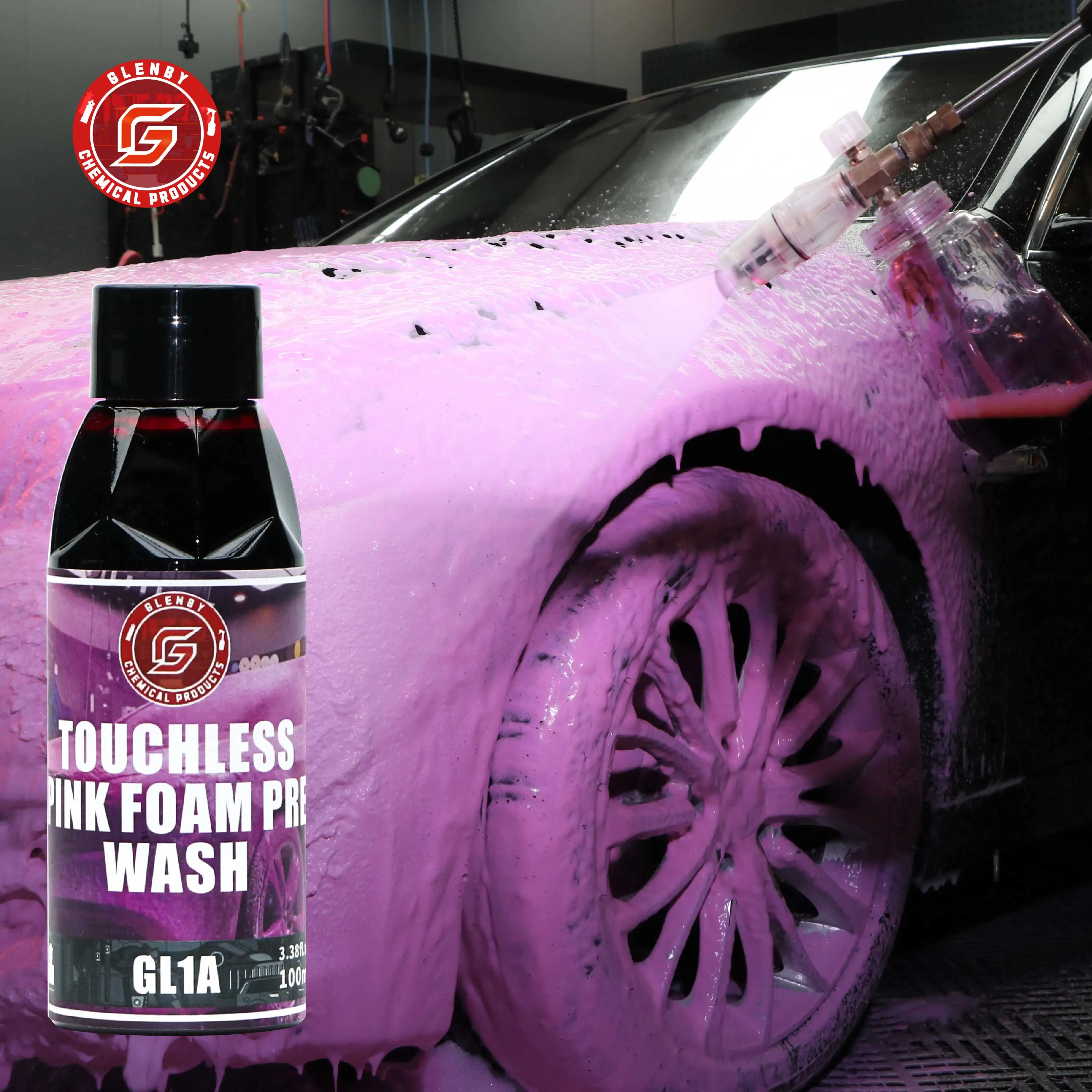Glenby Car Wash Active Foam Bezdotykowy kolorowy szampon mydlany Piana śnieżna do automatycznej pielęgnacji samochodu Środek czyszczący