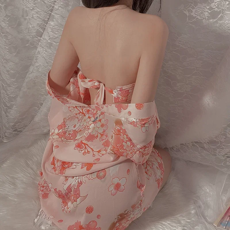 Japanese Kimono Cosplay Uniform Seduction Passion Suit Coquettish Fantasias Sexy Cute Erotic Pajamas Costumes Porno Sex Adult