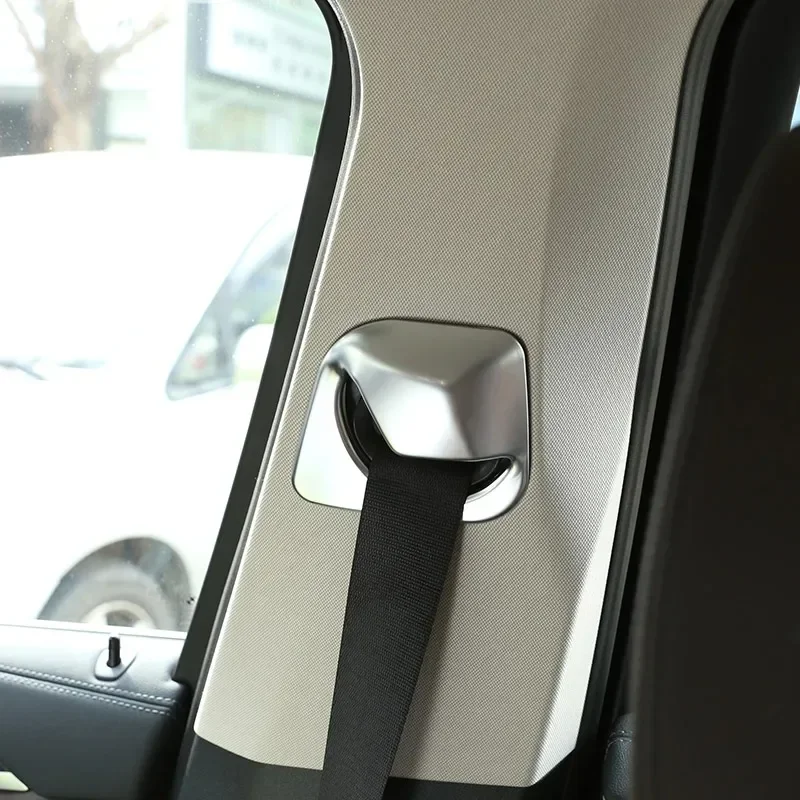 Naklejki Ozdobne Ramki Osłony Podstawy Pasa Bezpieczeństwa Samochodowego w Stylu Karbonu ABS do BMW X3 G01 X4 G02 2018-2022