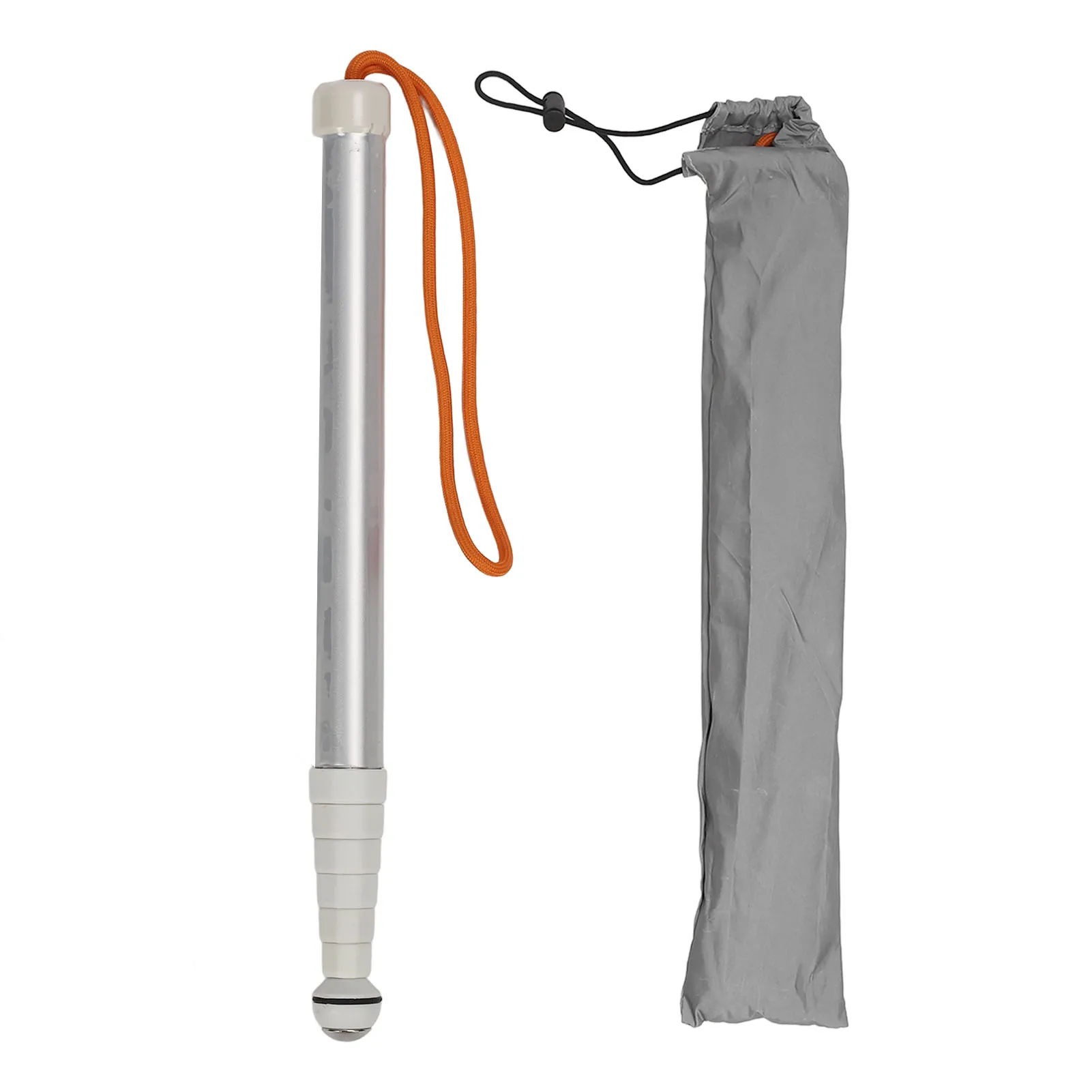 

Telescopic Blind Cane Blind Reflective Cane Lanyard Anti Slip Lightweight 1.28m Shockproof for Visually Impaired People