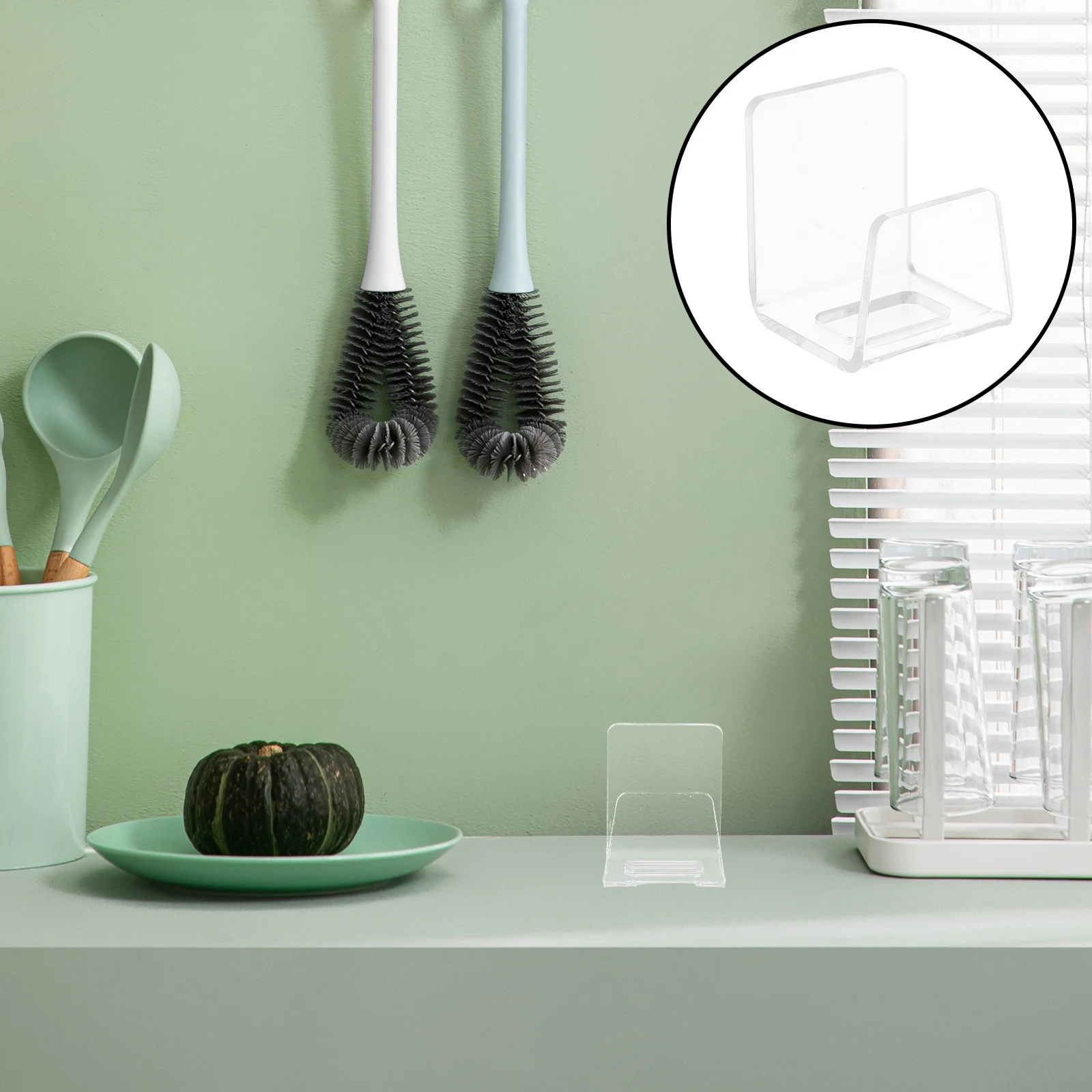 

2 pcs Dish Sponge Holder For Acrylic Space Saving Rack No Drill Installation Efficient Drainage Multipurpose Storage Box For