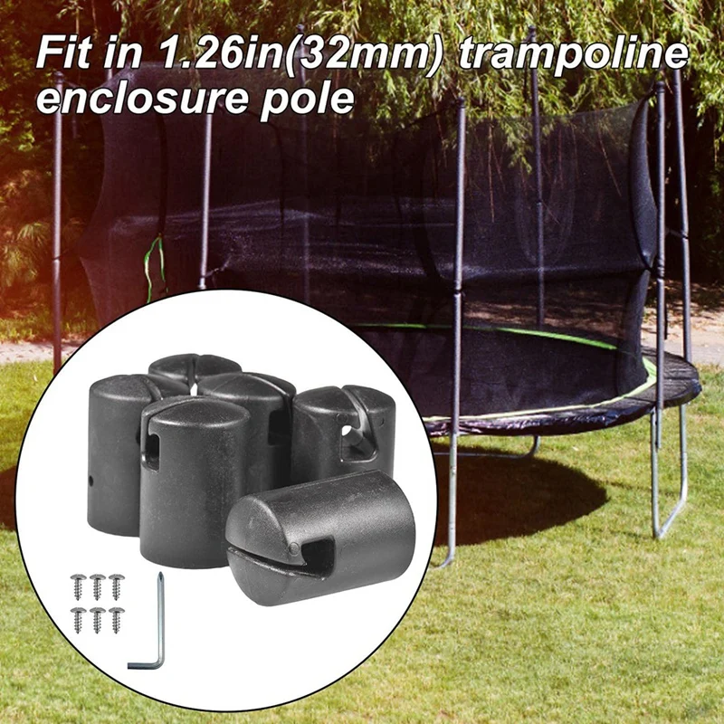 Trampoline End Caps For Net Poles Trampoline Housing Piston Cap Black For Flat Steel Sheet Outer