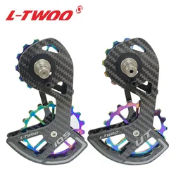 LTWOO Bicycle Ceramic Bearing Carbon Fiber Pulley Wheel Set Rear Derailleurs Guide Wheel for 105/UT/Ultegra/DURA