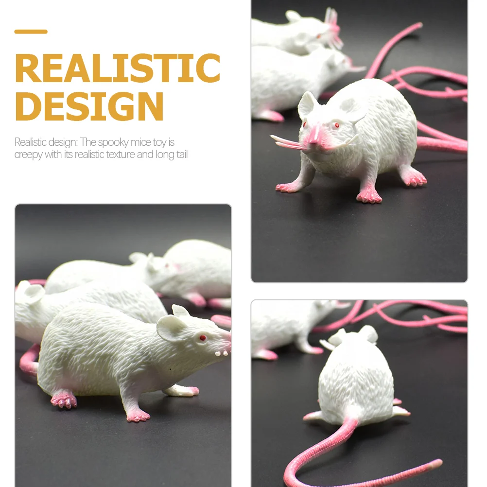 3 Pcs Simulation Mouse Fake Rats Toys Models Pranks Props Tricks Party Realistic Halloween