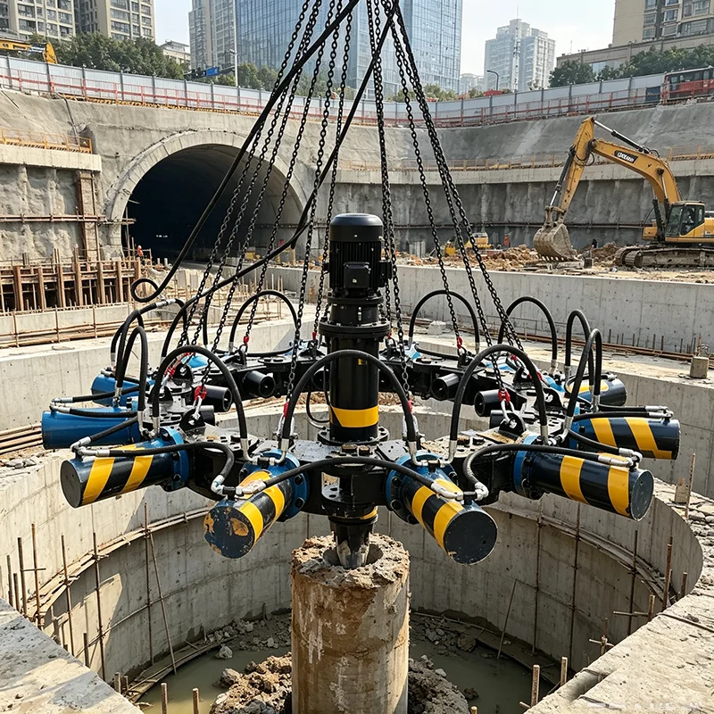 Heavy‑Duty Hydraulic Concrete Pile Cropper Excavator Attachment for Reinforced Foundation Pile Breaking