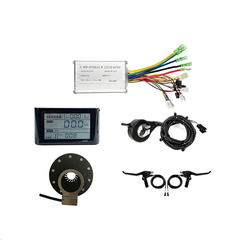 1Set Sine Wave Brushless Controller With S900 Display 36V 48V 250W 350W E-Bike 15A