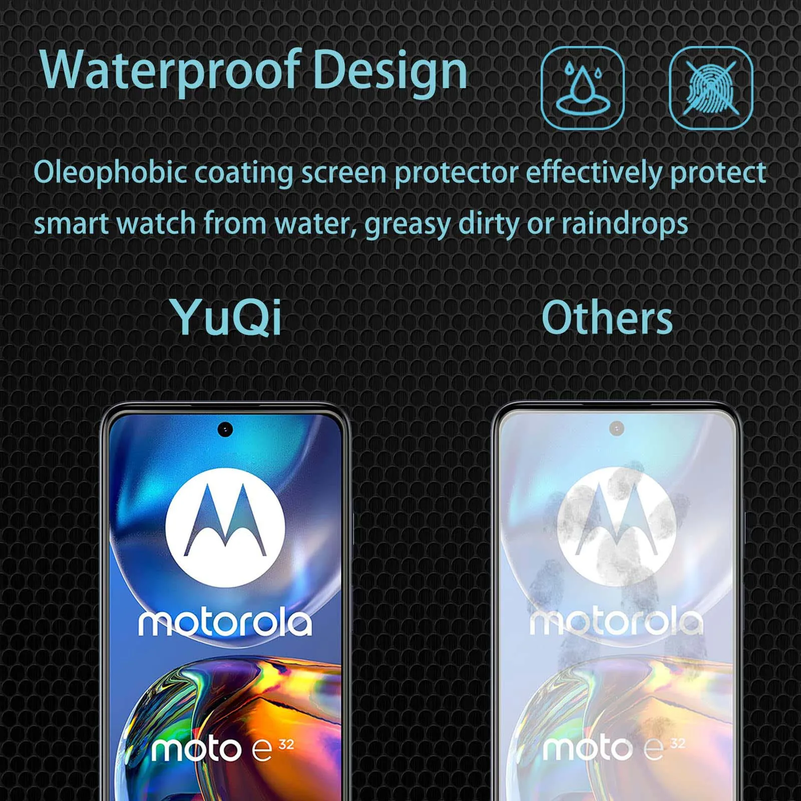 Screen Protector For Moto E32 Motorola, Tempered Glass HD Crystal 9H Anti Scratch Case Friendly Mica