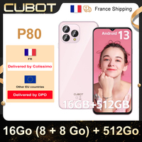 Cubot P80 [512 Go] ROM, 16 GB (8 GB) RAM, octa-core, screen \