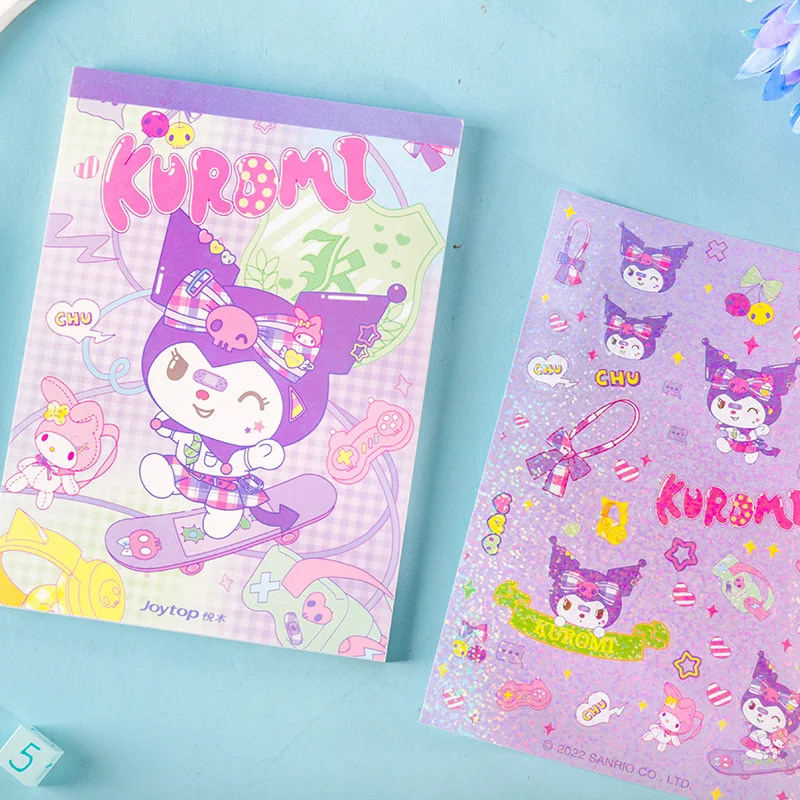 4pcs/lot Sanrio Melody Kuromi Kitty Notebook Cinnamoroll Notepad Cute Memo Diary Planner Stationery Gift Office School Supplies