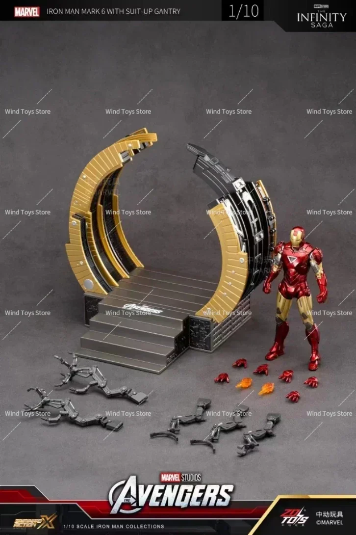 В наличии ZD Железный Человек MK6 с костюмом Gantry, оригинальная модель Тони Старка 1/10, экшн-фигурка, Коллекционная игрушка в подарок