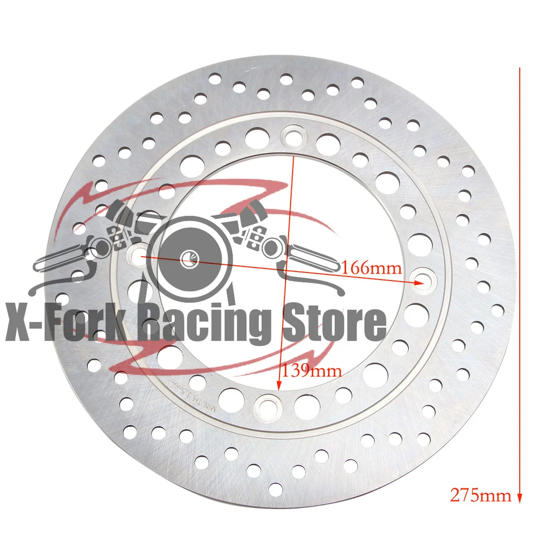 Front Wheel Brake Disc Rotor For HONDA XRV750 1990-2003  45251-MV1-000 45351-MV1-000 276x4mm Motorcycle Brake Rotor