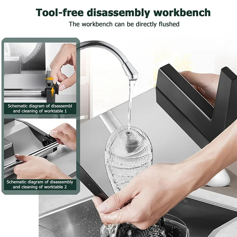Stainless Steel Meat Slicer Household Vegetable Fruit Toast Bread Slicer 1-15MM
