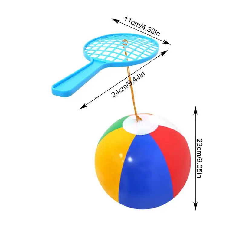 Juguete de pelota de solapa para niños, raqueta de dibujos animados que rebota, juego de pelota que rebota de Color brillante, juguete para Parque, actividades al aire libre, hogar