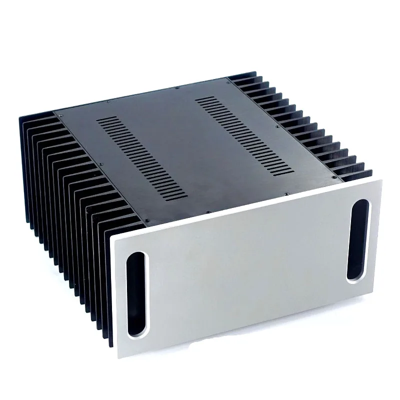 

430* 200*418MM Thicker Radiator Class A Enclosure Full Aluminum Amplifier Chassis Shell DIY Box Preamp Amplifier Case