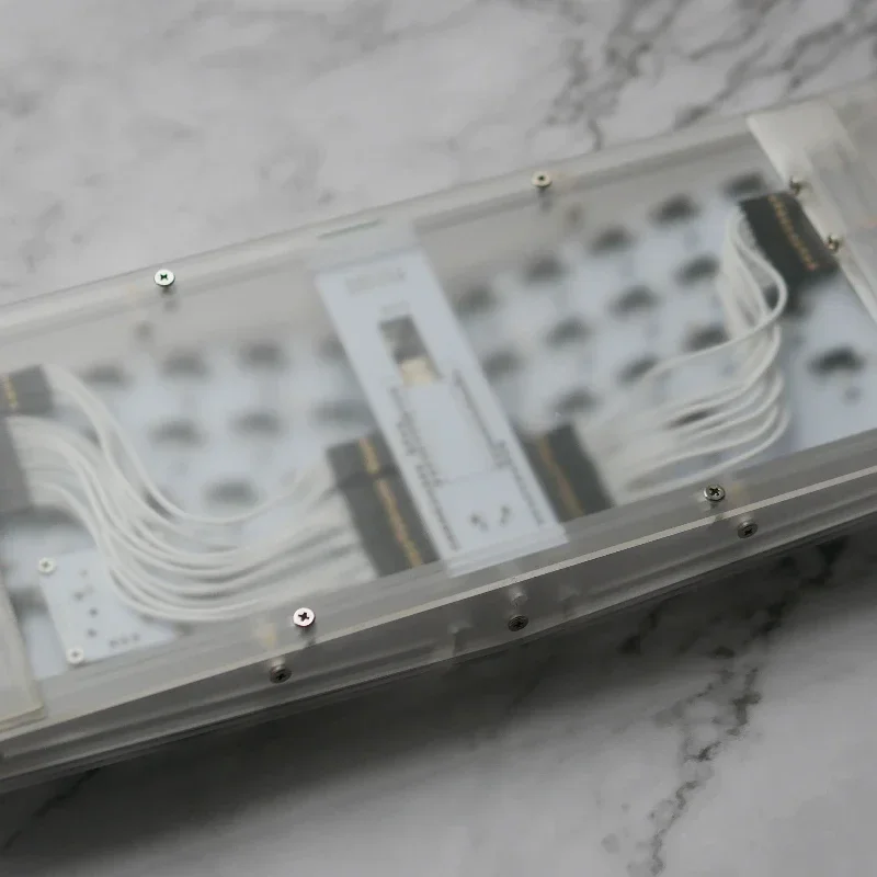 Alice Libra Mini Kit Teclado Mecânico, Desmontado Hot-Swap Wired Layout Prog, 40% Split, Inflável