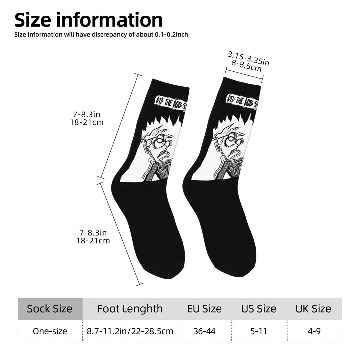 JTHM Invader Zim Socks Men Women Funny Happy Johnny the Homicidal Maniac Socks High Quality Spring Summer Winter Stockings Gift