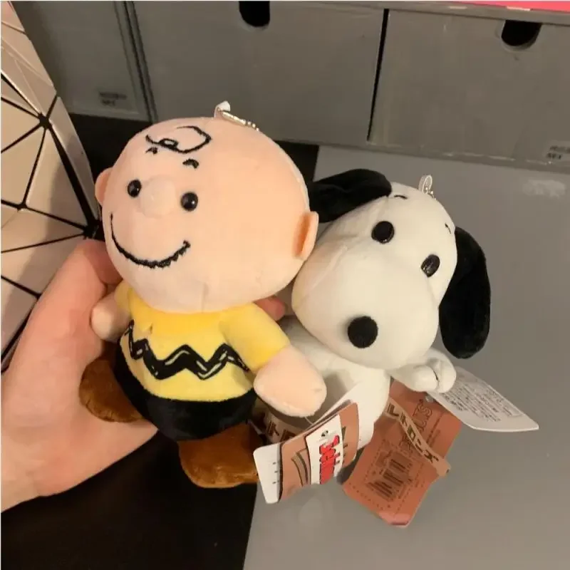 Kawaii Snoopy Plushie Olaf Charlie Brown Plush Doll Cute Pendant Decoration Bag Jewelry Keychain Chain Birthday Plush Gift