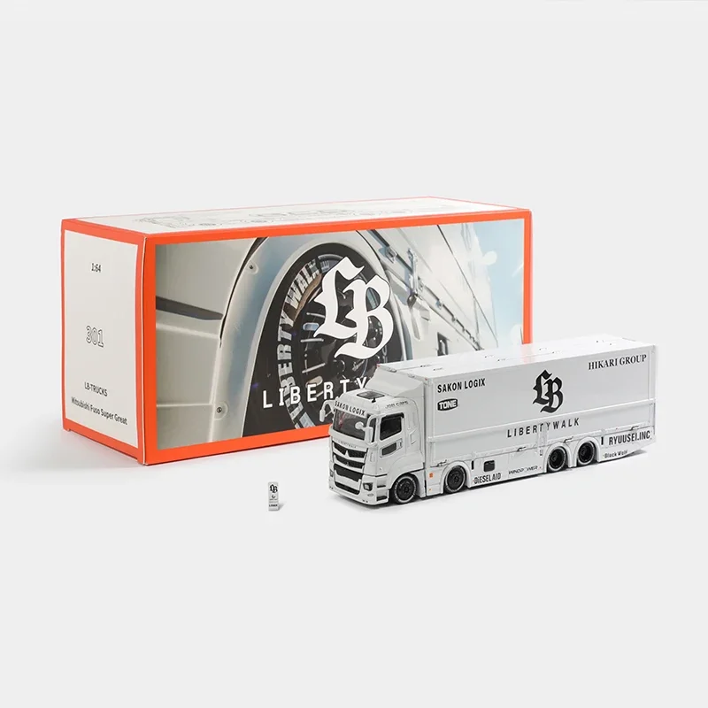 1:64 Mitsubishi FUSO container truck Transporter LBWK JDM flying