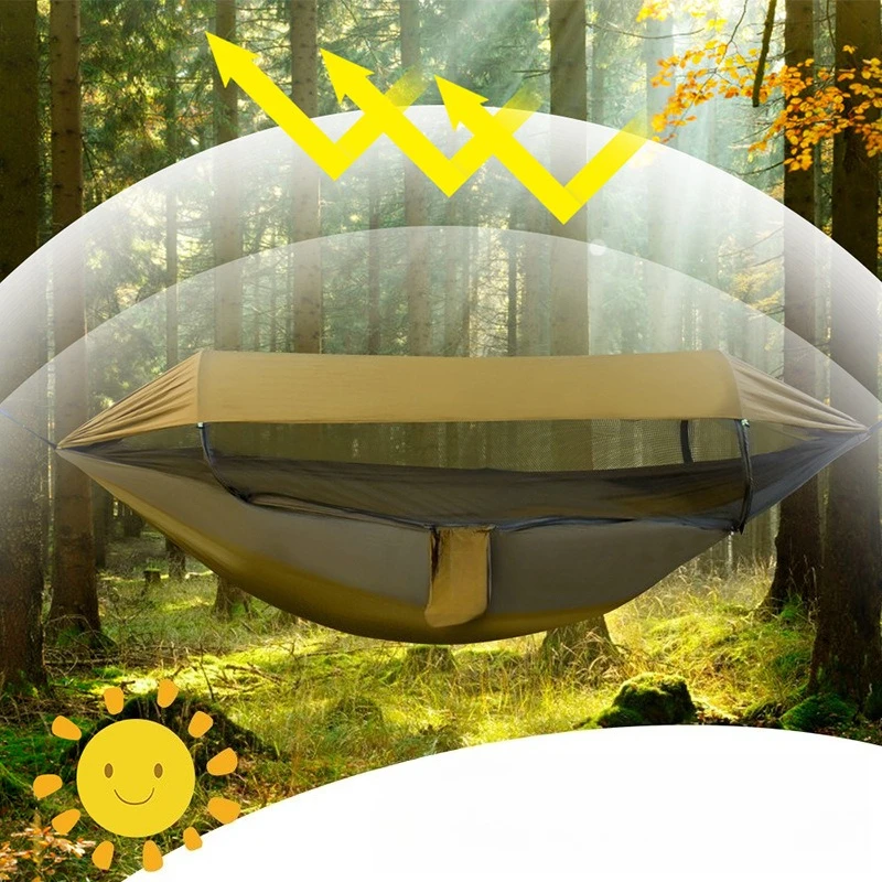 

Hammock Outdoor Equipment Anti-rollover Nylon Swing Mosquito Net Hammock