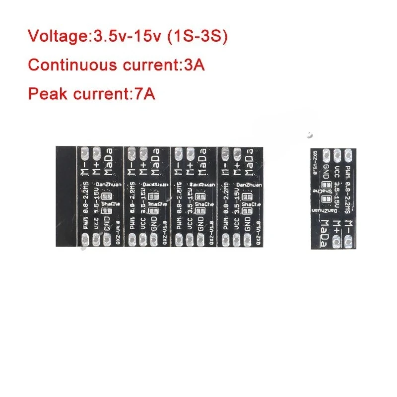 5Pcs Mini Brushed ESC 1S-3S, One-Way DC Motor Speed Controller for RC Cars & Boats