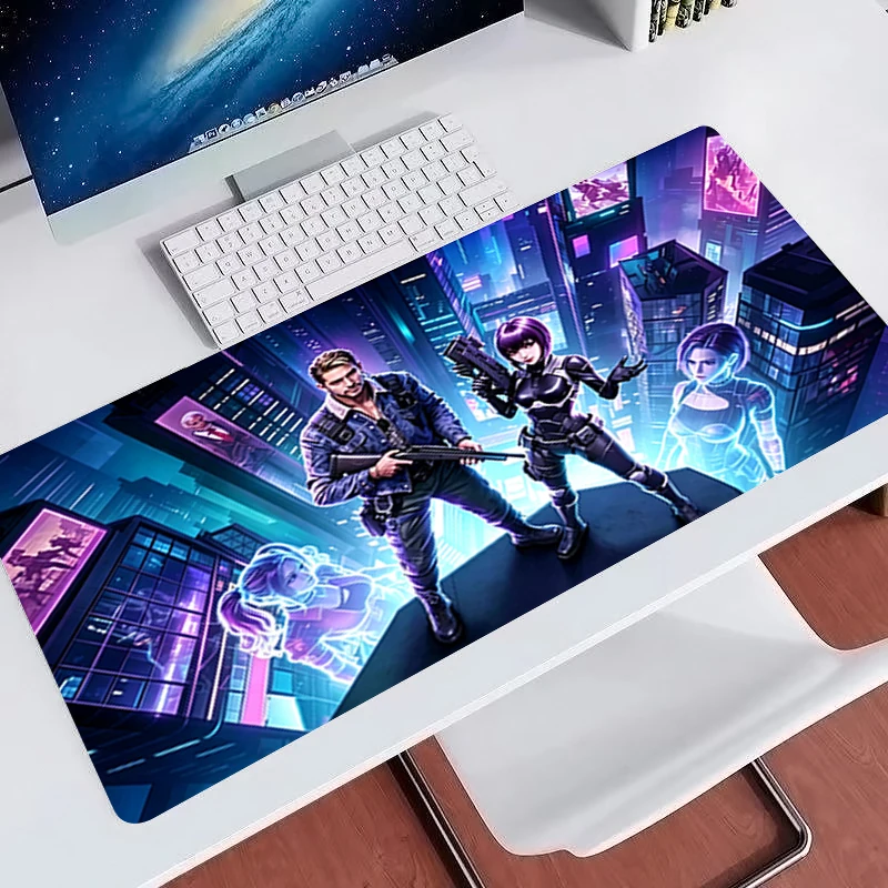 E-sports Game Mouse Pad Rubber Computer Desk Mat Large Gaming Mousepad Non-Slip Keyboard Pad G-Ghost in the Shell Anime Mausepad