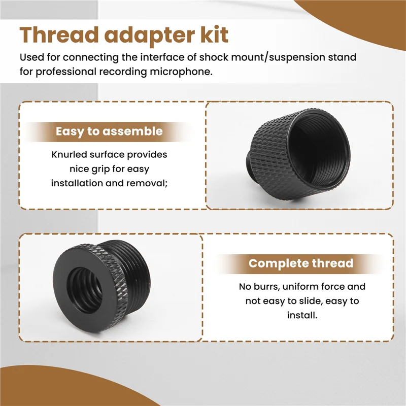 Excellent-12 Pieces Mic Thread Adapter Set Mic Stand Adapter 5/8 Female To 3/8 Male And 3/8 Female To 5/8 Male Screw Adapter