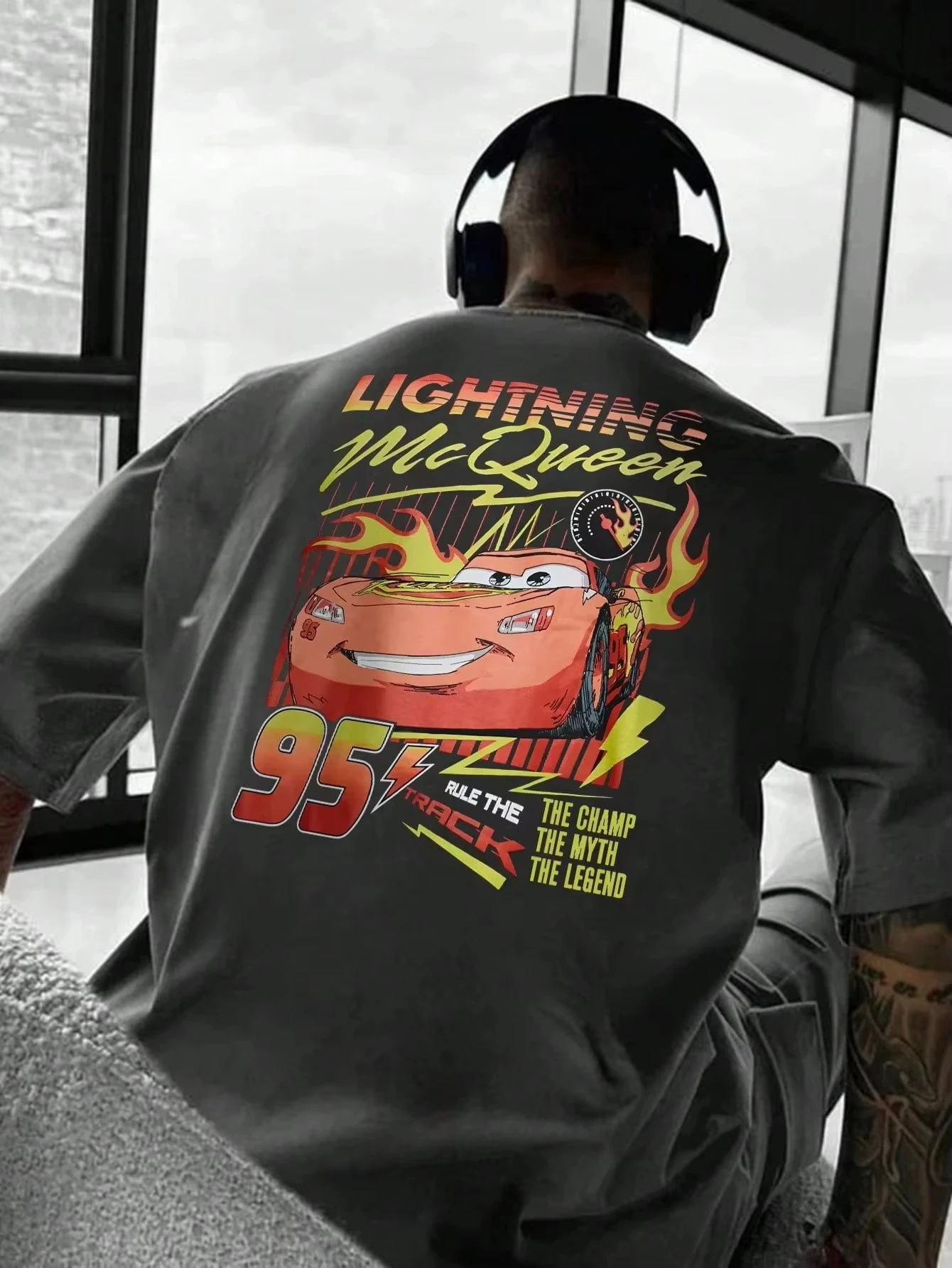 

Lightning Mcqueen Cars Cartoon Print Men‘s T-shirt Summer Short Sleeve O-neck Cotton Tees Casual Fashion Oversized Unisex Tops