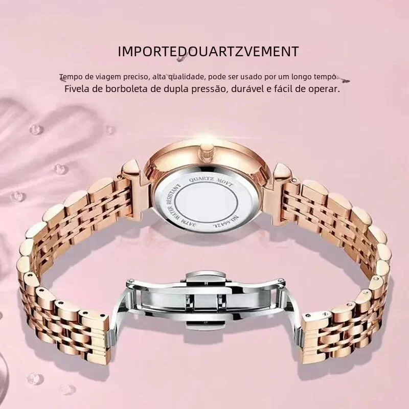 POEDAGAR Luxury Watch For Woman High Quality Diamond Ladies Quartz Watch Waterproof Date Stainless Steel Women Watches reloj+box