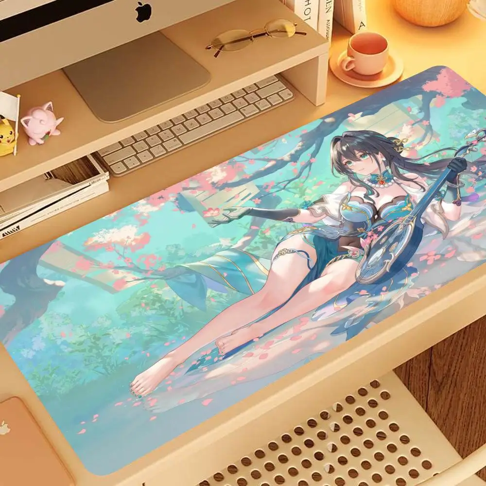 U-Unzen A-Azur L-Lane G-Game Anime Mouse Pad Computer Accessories Deskpad Leather keyboardpad Mouse Pad Large Portabler mousepad