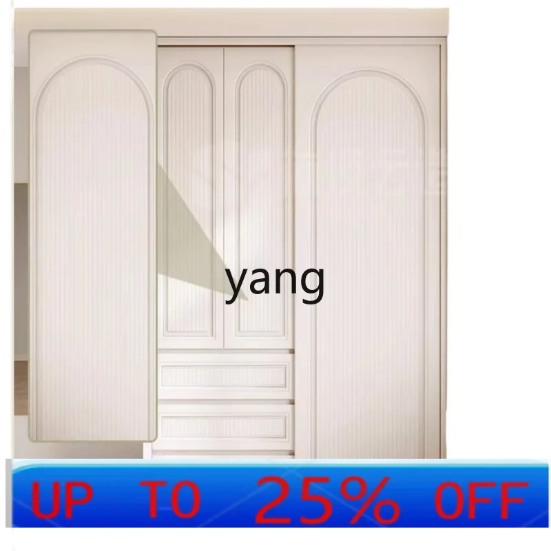 

LTT solid wood sliding door wardrobe grade household bedroom small apartment simple door large wardrobe
