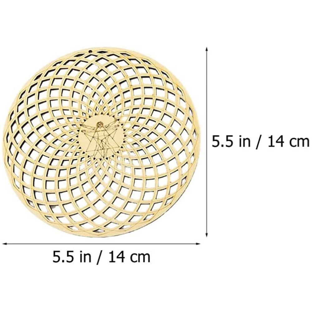 THIVN-4Pcs Sacred Geometry Wall Art Flower Of Life Grid Wooden Accent Decor Wooden Crystal Grid Board Wooden Wall Sculpture