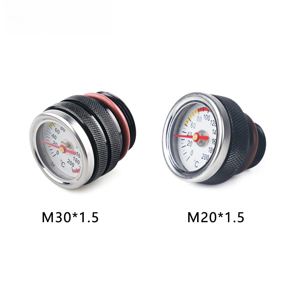 M30x1.5 M20x1.5 Motorcycle Engine Oil Temperature Gauge Temperature Gauge Oil Gauge Fitting 0-200℃ Display Oil Caps Tanks