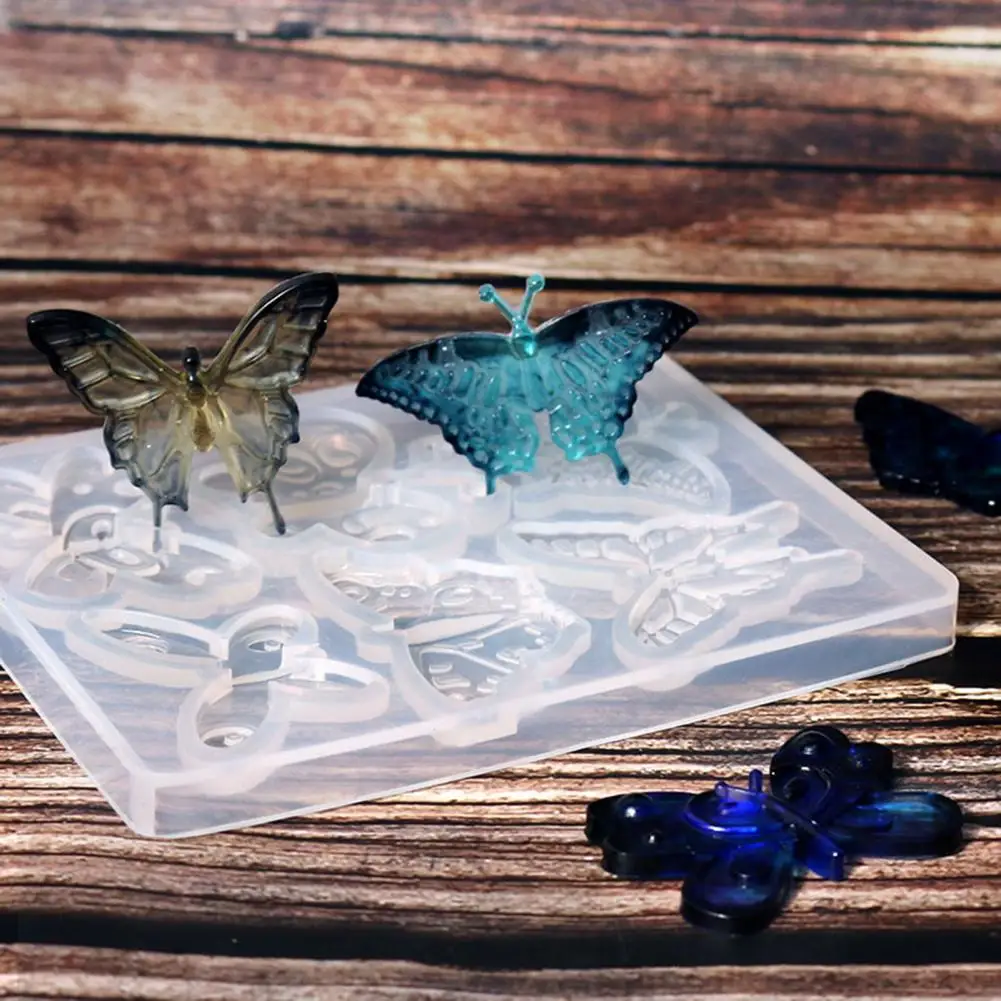 108mm*90mm 3D Butterfly Silicone Resin Mold DIY Crafts Butterfly Shape Epoxy Mold Pendant Mold Resin Crafts Christmas Home Decor