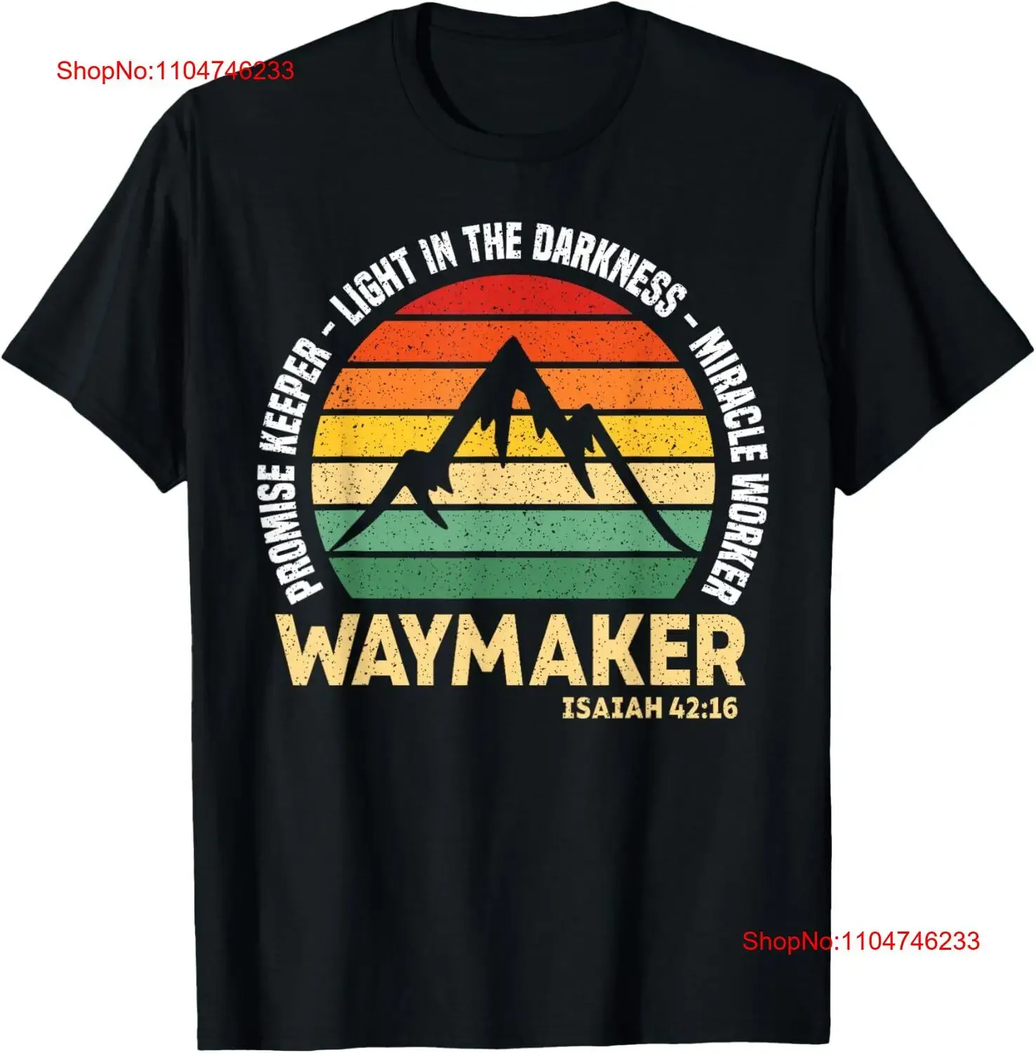 Waymaker promesse gardien Miracle travailleur chrétien croyant t-shirt vintage lavé confortable décontracté élégant mode graphique