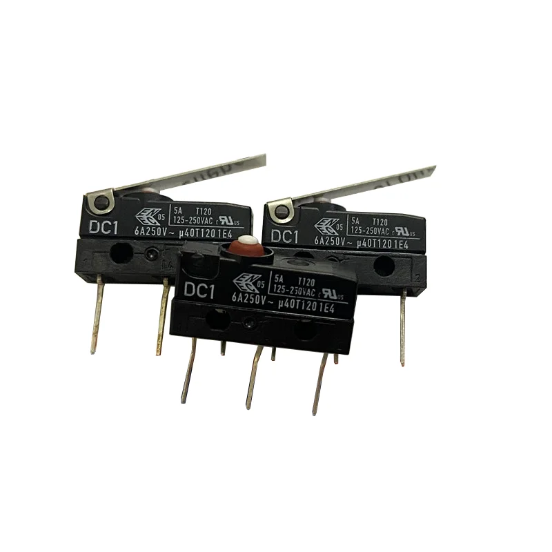 Waterproof and dustproof micro switch DC1 with handle swing rod travel limit long straight pin 3 pin 6A250V