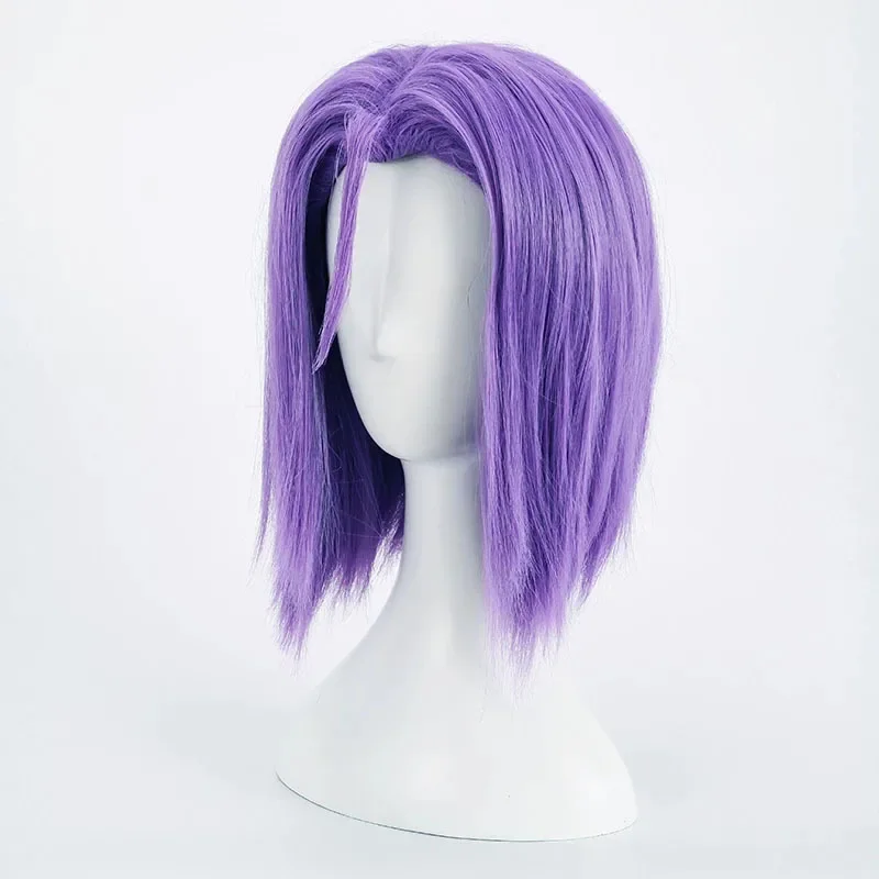Anime Rocket Team James Cosplay Wig Purple Hair Heat Resistant Synthetic Wigs Cap Halloween Carnival Party Prop