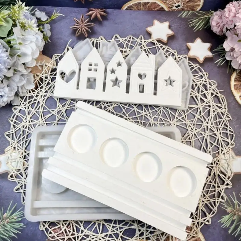 

Unique House Shaped Silicone Moulds for Handcrafting Home Decors