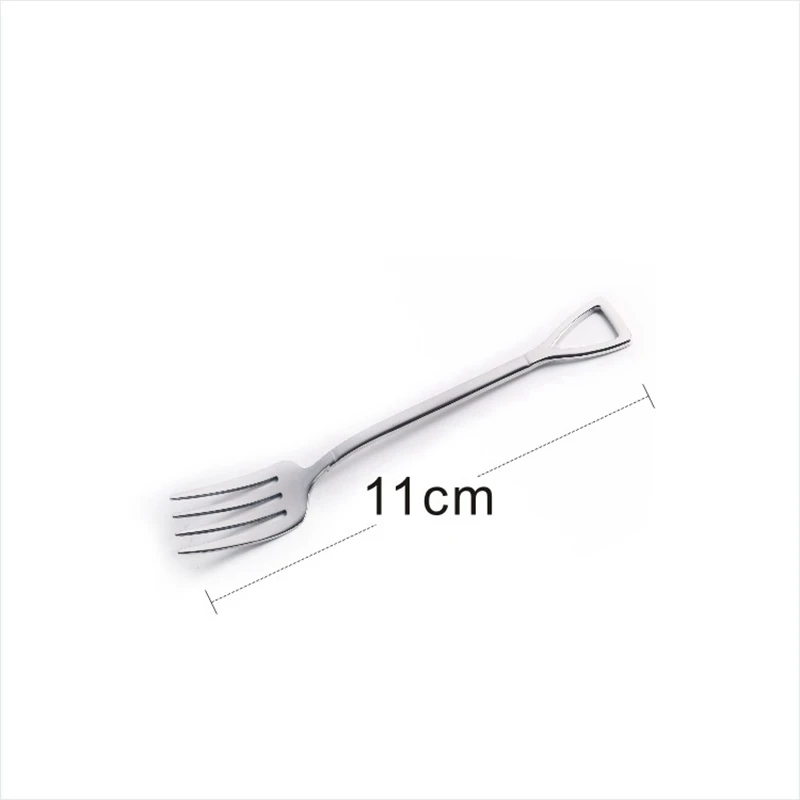 1Pcs 304 stainless steel tableware milk tea spoon fork