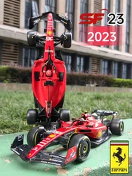 Bburago-Grand modèle de voiture jouet moulé sous pression en alliage, échelle de Formule 1, SF23 Ferrari F1 Racing, 1/18 Nouveau modèle, #16 Lecler, #55 Sainz Jr, 2023