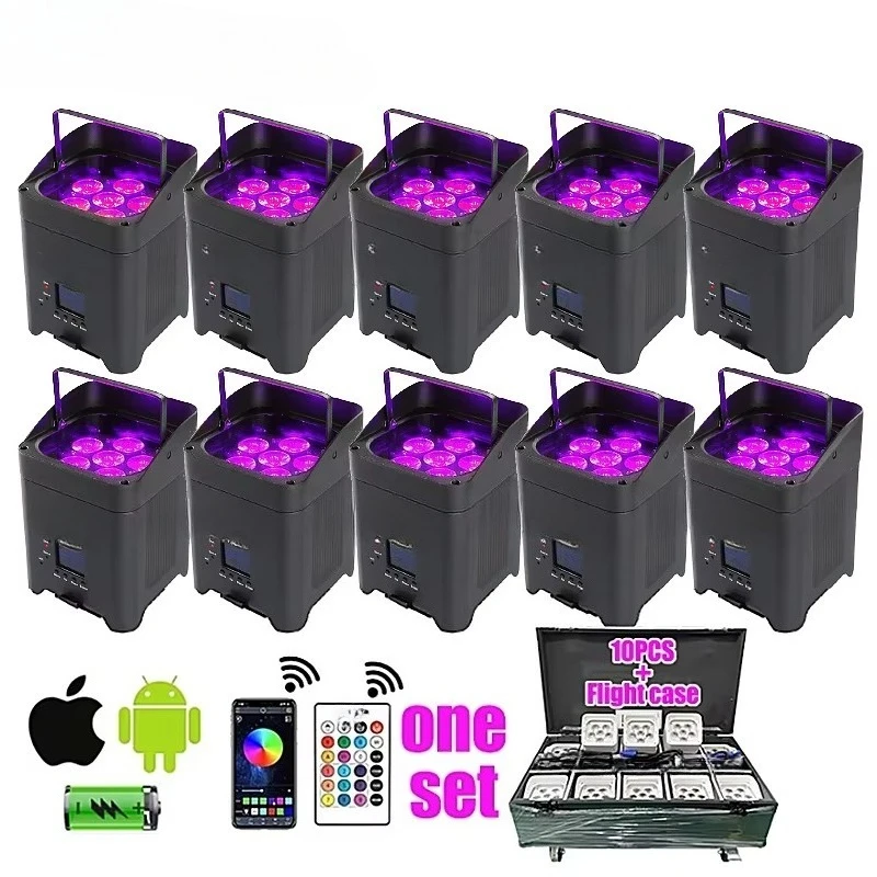 10PCS rechargeable smart bat light battery wireless wedding party DJ lamp stage light with a shell comparable to the case