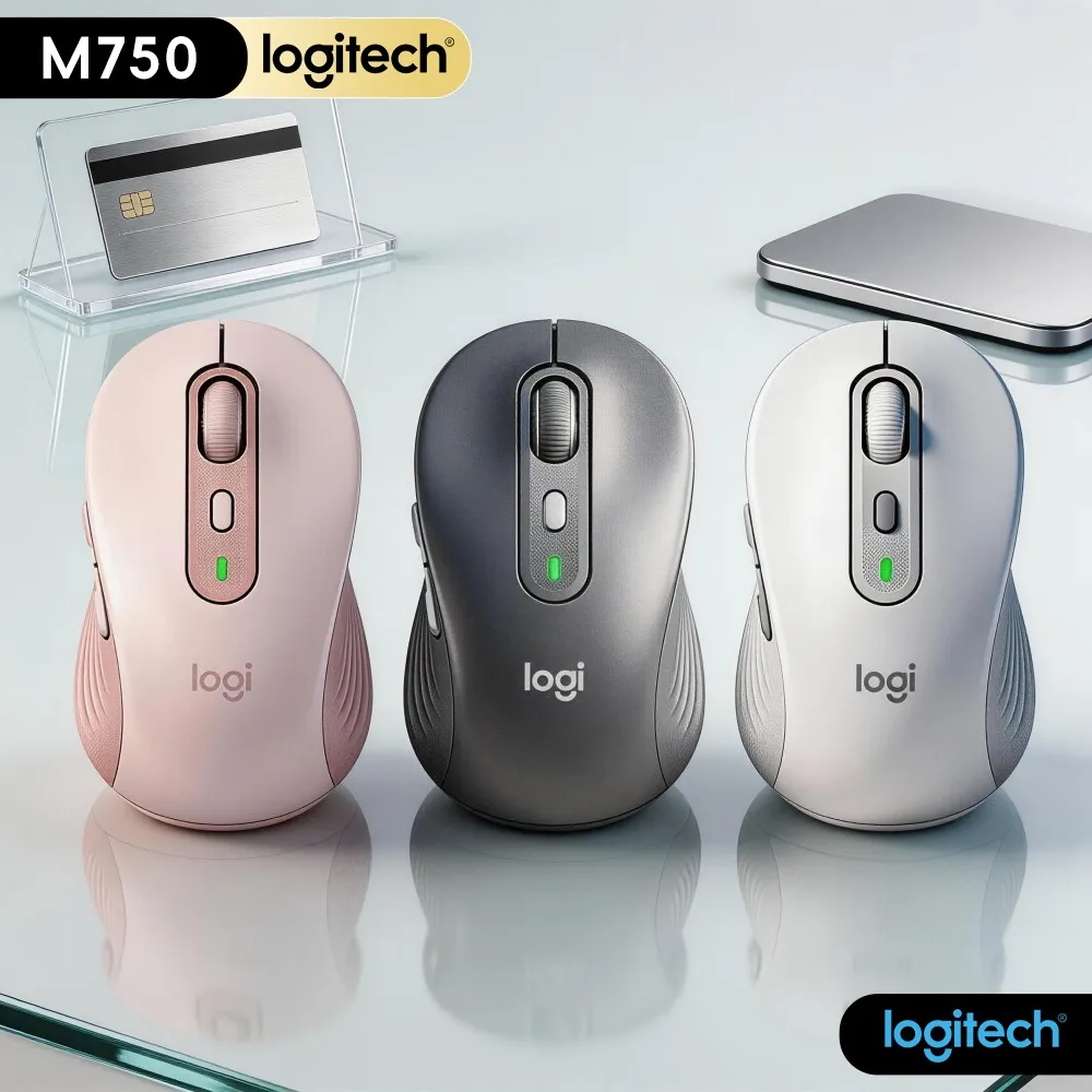 Logitech M750 M650 M650L Dual Connectivity Mouse Bluetooth & 2.4G Receiver Quiet Clicks Comfort Mice For Desktop Notebook