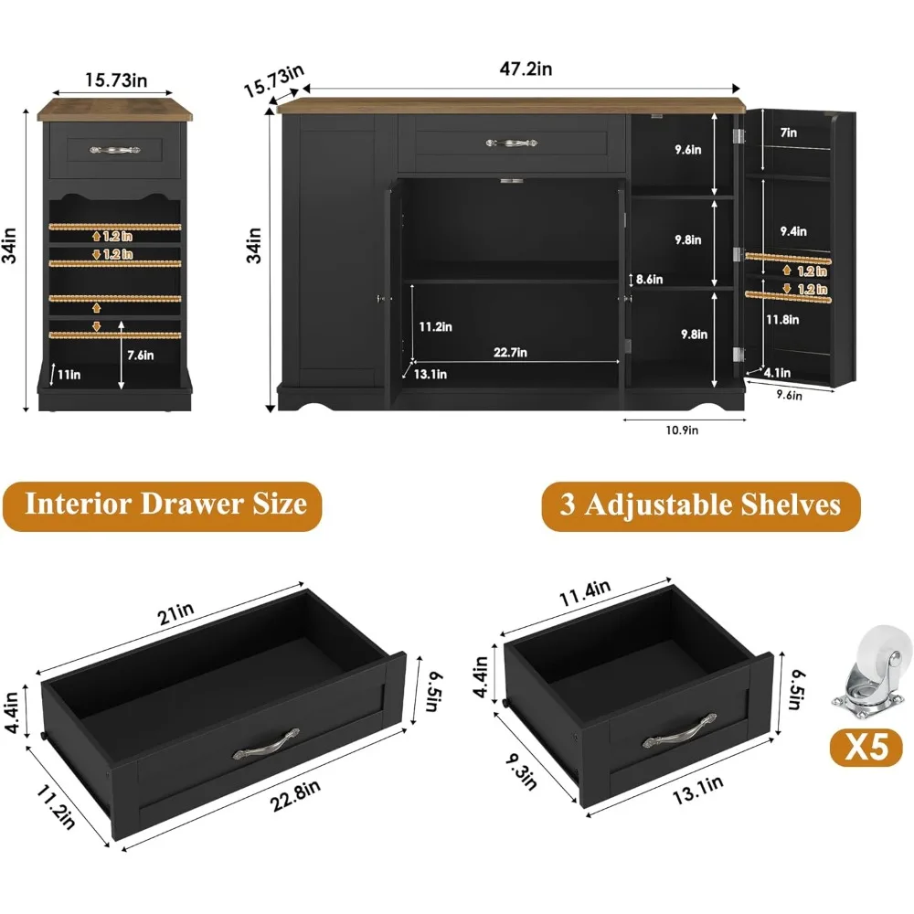 Armário de quarto de madeira de 72 polegadas de altura com espelho, haste suspensa e duas gavetas