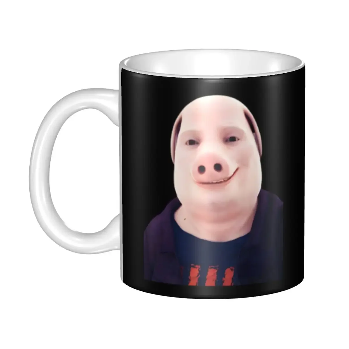 John Pork Smiling Coffee Mug DIY Custom Ceramic Tea Milk Mug Cup