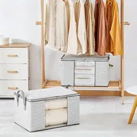 Grand sac de rangement pliable pour la maison, sac de rangement pour vêtements, couette et articles divers, gain de place, haute capacité de charge 6