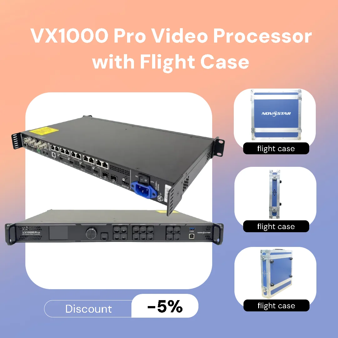 

Novastar VX1000 Pro Video Processor with Flight Case Professional 10G Fiber Controller for LED Screen Display