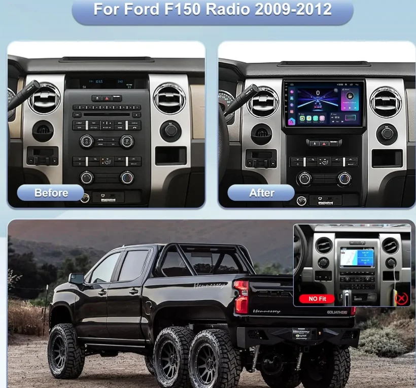 

9 Inch Android 13.0 4+64GB For Ford F150 2009-2014 Car GPS Navigation Multimedia Player Radio Tape Recoder Head Unit DSP Carplay